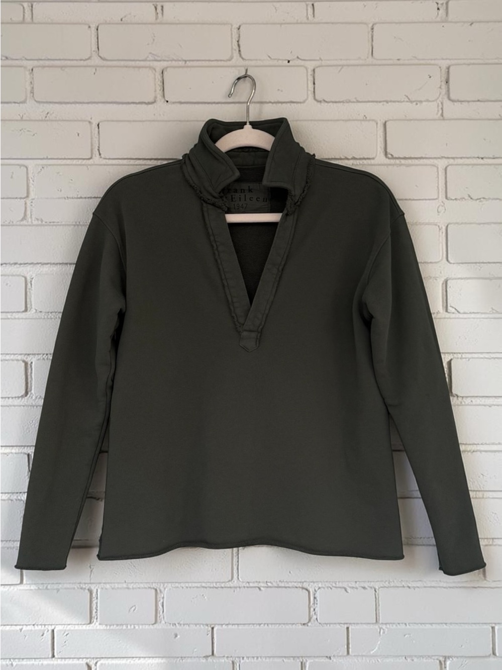 807 Frank & Eileen Patrick Popover Caper Green Triple Terry Cotton XS